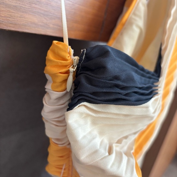 NWT Milly Linden Zebra Pleated One-Shoulder Dress, Size 2 - Picture 14 of 16